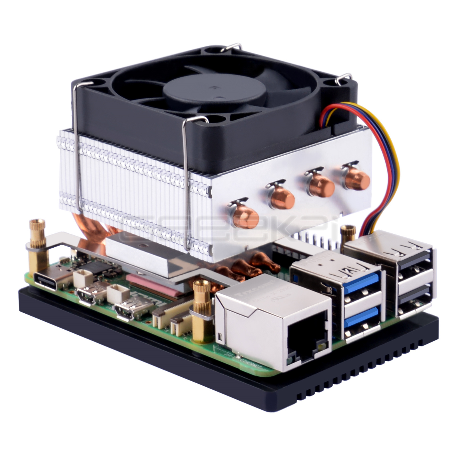 Raspberry Pi 5 8Gb Kit - Geeekpi ロープロファイル プラス CPU クーラー Raspberry