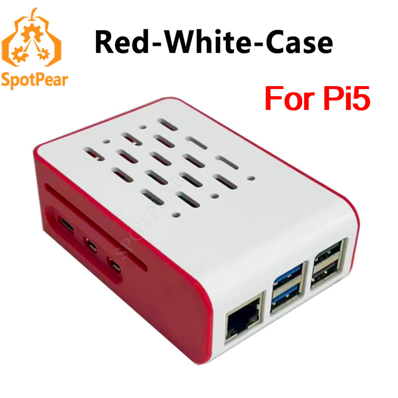 Raspberry Pi 5 8Gb Kit - Raspberry Pi 5 赤白冷却ケース 公式アクティブクーラー用